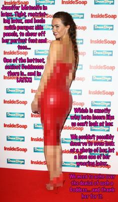 Jennifer Metcalfe celebrity censored loser denial captions