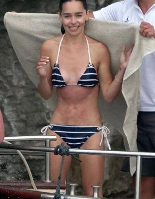 Emilia showing off her skinny fucktoy body in Summer