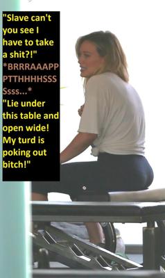 Hilary Duff Scat Slave At Gym