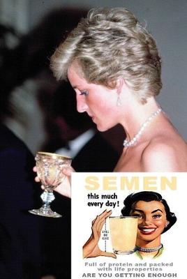 Princess Diana is drinking