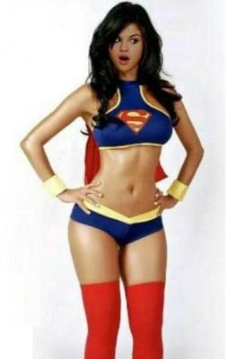 Selena Gomez as superheroine Supergirl tentacle peril