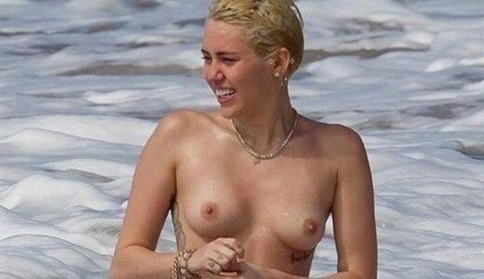 Fotos de praia de nudismo de Miley Cyrus