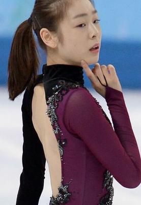 La patinadora artística coreana Kim Yuna