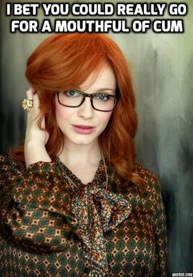 Christina Hendricks Cum Instruções para comer