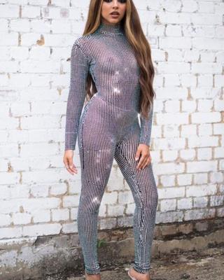 Jade Thirwell. Little Mix Whore In See Through Catsuit