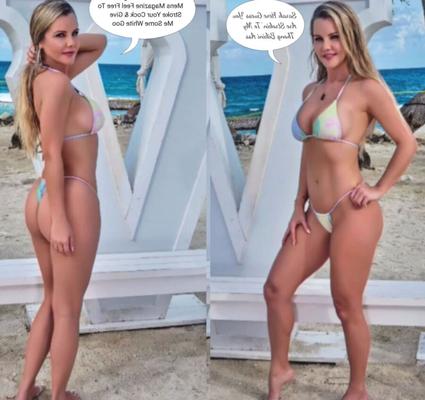 Sarah Kant, agent immobilier, pose maintenant en bikini string