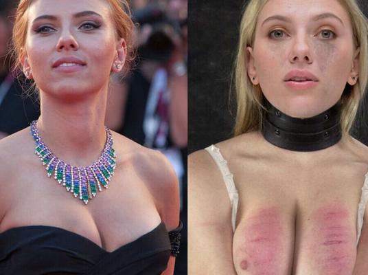 Famous actresses punished for having big tits