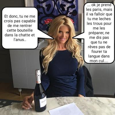 French caption (Français) Victoria Silvstedt pute à blacks