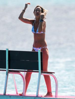 Lady Victoria Hervey in bikini on vacation at Sandy Lane Hotel i