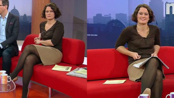 Badgers Babes: apresentadora de TV em meia-calça