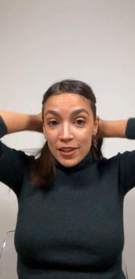 Alexandria Ocasio-Cortez AOC getting ready to suck your dick!