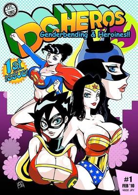 Cartoon :Naked Superheroines