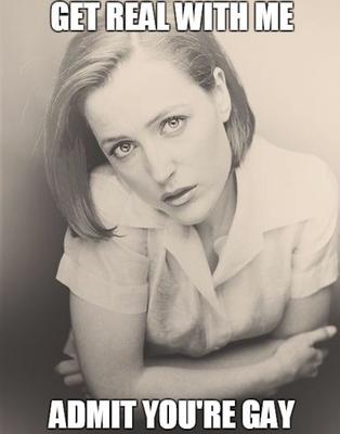 Gillian Anderson sissy captions