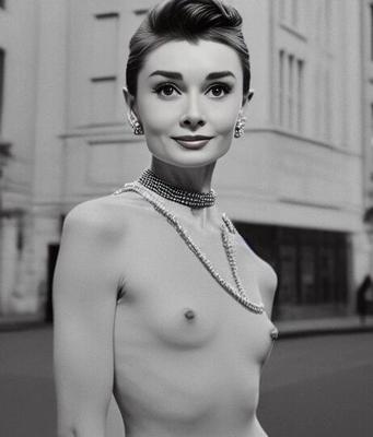 Audrey Hepburn - Nude: AI Generated