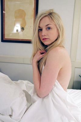 Emily Kinney semi nude from a photoshoot!