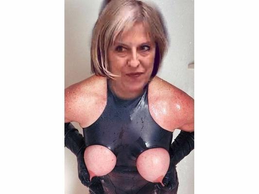 Theresa May pour Weathered