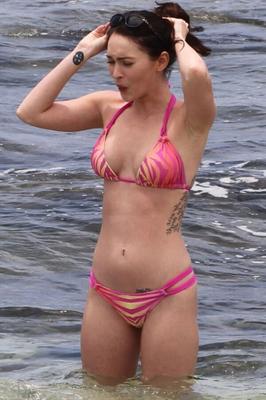 Megan Fox in her pink bikini