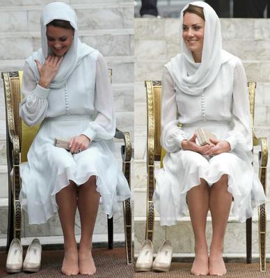 SWEATY HOSED FEET OF KATE MIDDLETON!