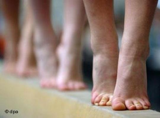 Pieds de gymnastique