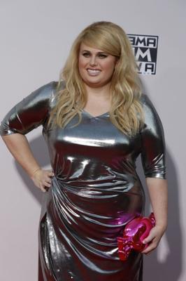 Rebel Wilson - sexy silver dress!