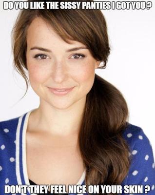 Milana Vayntrub sissy captions