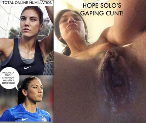 Hope Solo chatte béante