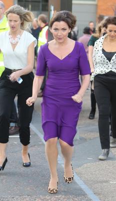 Mais Lorraine Kelly UK Television MILF em meia-calça