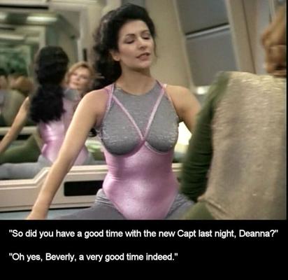 Star Trek Next Generation workout Crusher and Troi