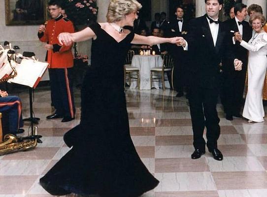 Princess Diana dancing with