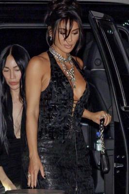 Kim Kardashian huge cleavage at Odell Beckham Jr.&#;s birthday gal