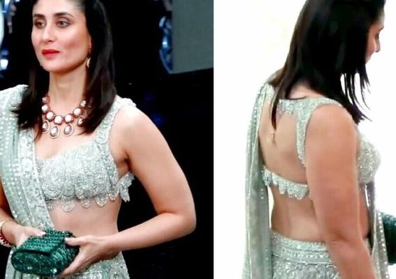 Kareena Kapoor – kurviges indisches Bollywood-Babe in Lehenga und Saree