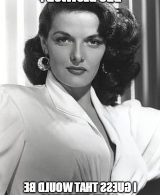 Légendes de poule mouillée de Jane Russell