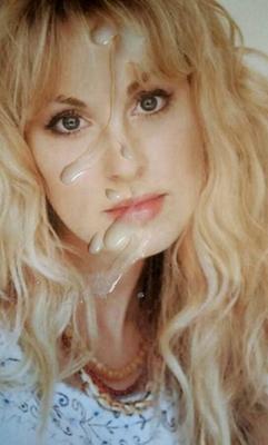 Candice Night gets covered in jizz like a whore