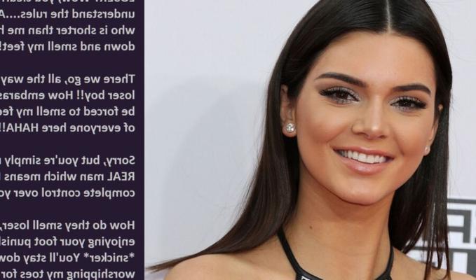 Légendes d'humiliation des pieds de Kendall Jenner