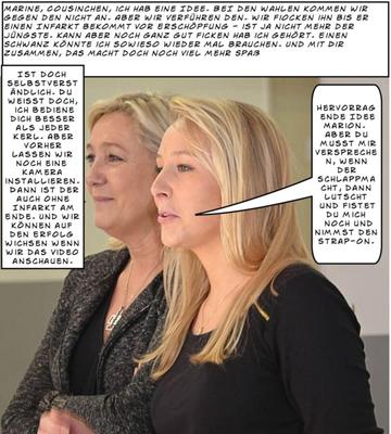 Marion + Marine LePen - fake caption