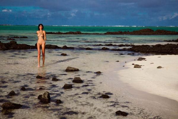 Swiss Conceptual Performance Artist Milo Moire. Beach Mermaid