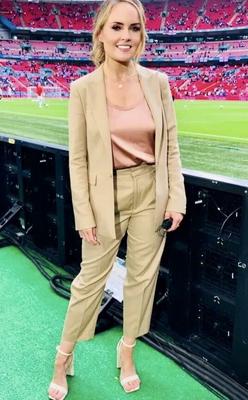 La presentadora de deportes de la BBC Kelly Somers