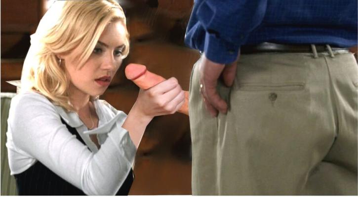 Elisha Cuthbert streichelt nackt den Schwanz