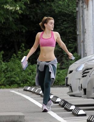 Emma Watson jogging