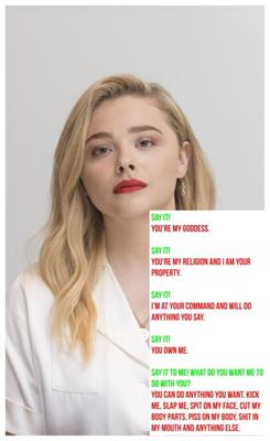 Chloe Moretz, nouvelles légendes de maîtresse/scat