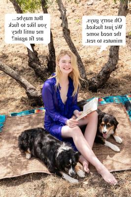 Caption Celebridades Elle la puta Especial de Fanning