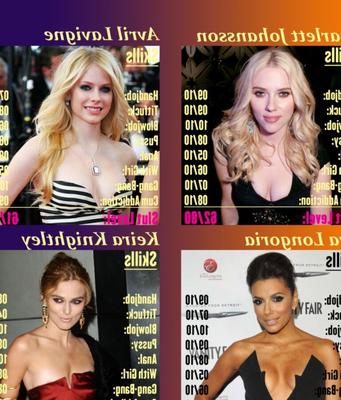 Конкурс знаменитостей-шлюшек Scarlett, Avril, Eva, Keira