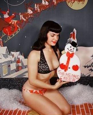 Frohe Weihnachten von Bettie Page