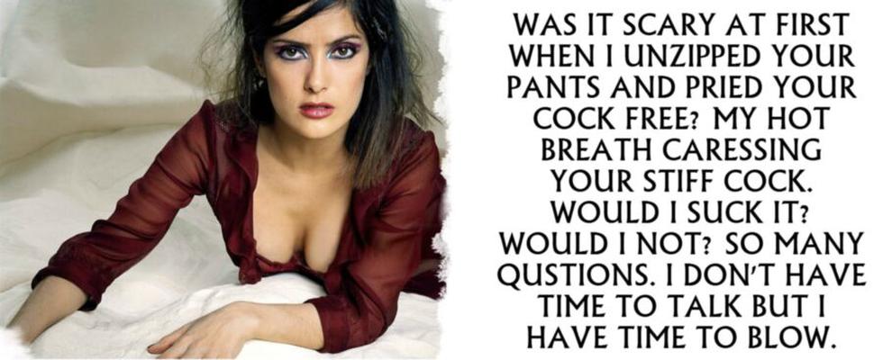 Salma Hayek Caption