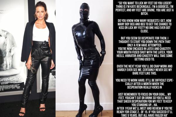 Kate Beckinsale látex cruel escravo castidade legendas