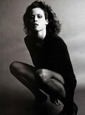 Sigourney Weaver - atriz boceta de meia-calça