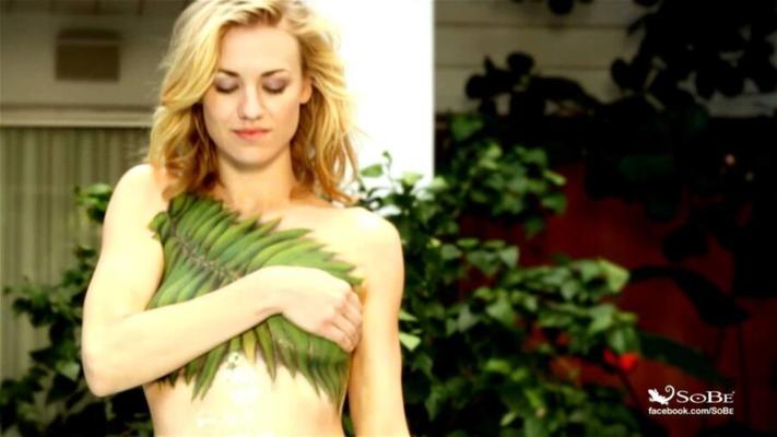 Yvonne Strahovski Body Paint