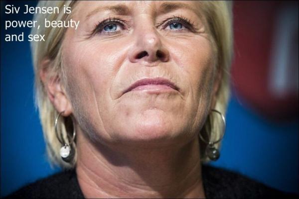 Deseo a la conservadora Siv Jensen