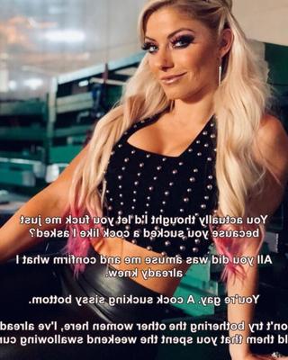 Celebrity Femdom Captions  - WWE, AEW [chastity, forced bi etc]