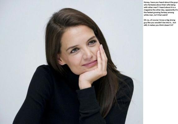 Katie Holmes stellt unschuldige Cuckold-Fragen